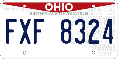 OH license plate FXF8324