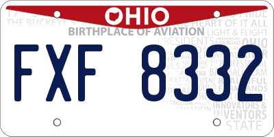 OH license plate FXF8332