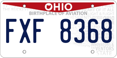 OH license plate FXF8368