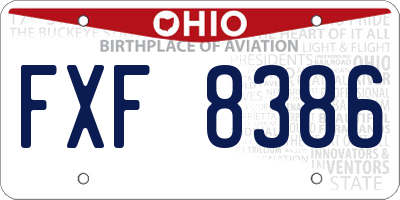 OH license plate FXF8386