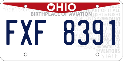 OH license plate FXF8391