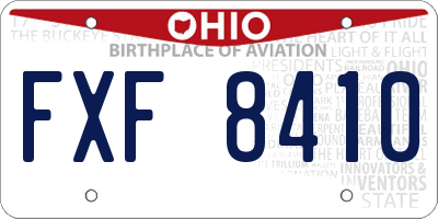 OH license plate FXF8410