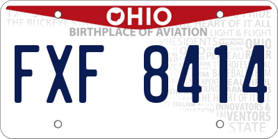 OH license plate FXF8414