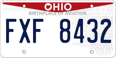 OH license plate FXF8432