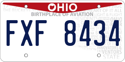 OH license plate FXF8434
