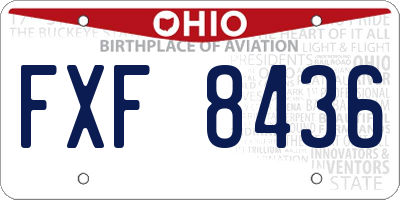 OH license plate FXF8436