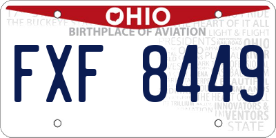 OH license plate FXF8449