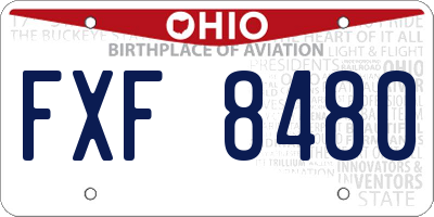 OH license plate FXF8480