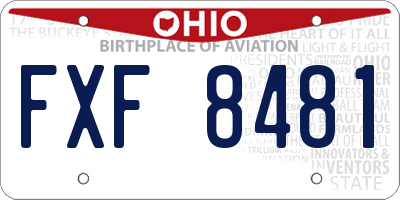 OH license plate FXF8481