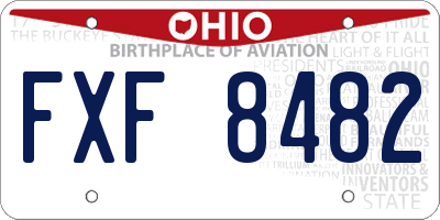 OH license plate FXF8482