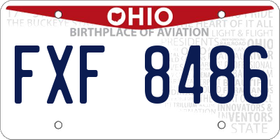 OH license plate FXF8486
