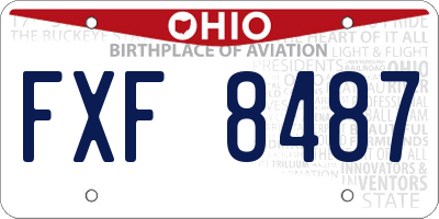 OH license plate FXF8487