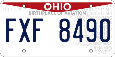 OH license plate FXF8490