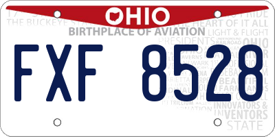 OH license plate FXF8528