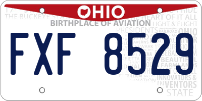 OH license plate FXF8529