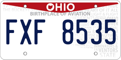 OH license plate FXF8535