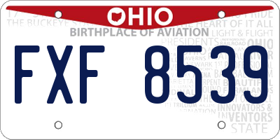 OH license plate FXF8539