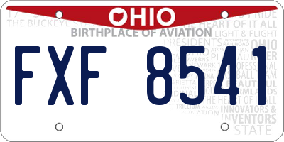 OH license plate FXF8541