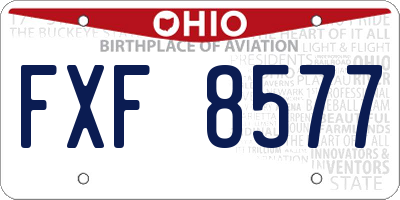 OH license plate FXF8577