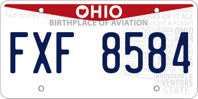 OH license plate FXF8584