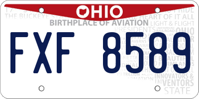 OH license plate FXF8589