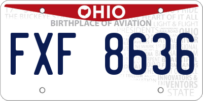 OH license plate FXF8636