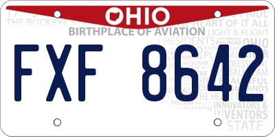 OH license plate FXF8642