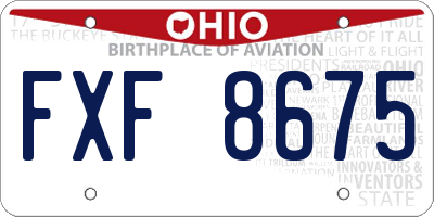 OH license plate FXF8675