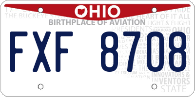 OH license plate FXF8708