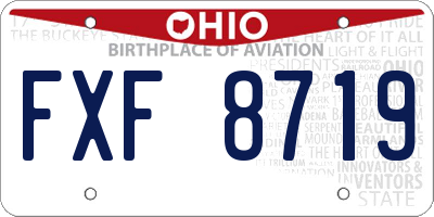 OH license plate FXF8719