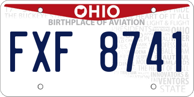 OH license plate FXF8741