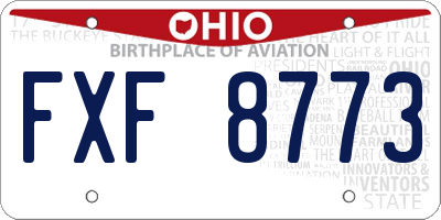 OH license plate FXF8773