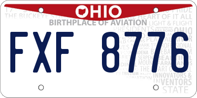 OH license plate FXF8776