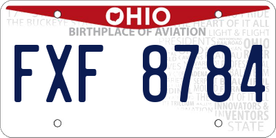 OH license plate FXF8784