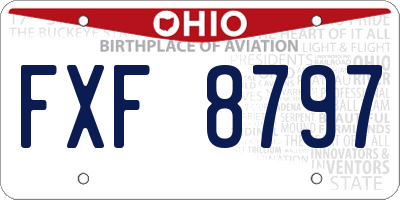 OH license plate FXF8797