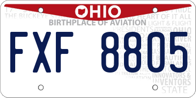 OH license plate FXF8805