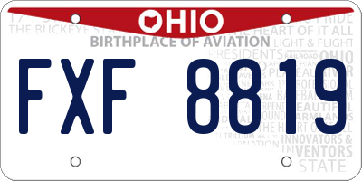 OH license plate FXF8819