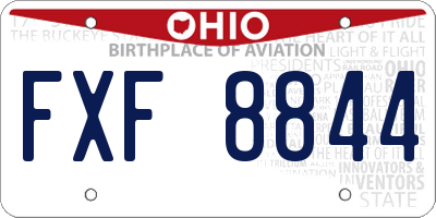 OH license plate FXF8844