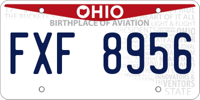 OH license plate FXF8956