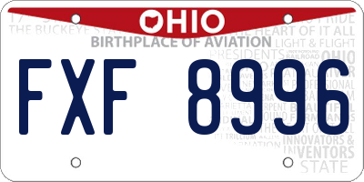OH license plate FXF8996