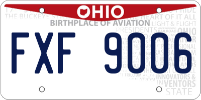 OH license plate FXF9006