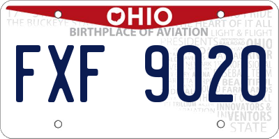 OH license plate FXF9020