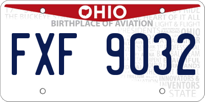 OH license plate FXF9032