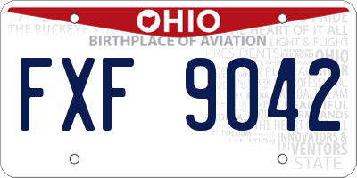 OH license plate FXF9042