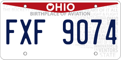 OH license plate FXF9074