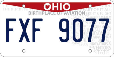 OH license plate FXF9077