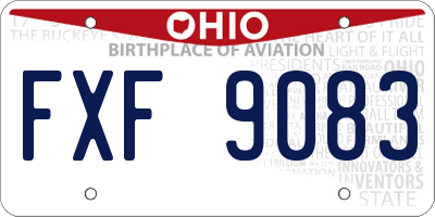 OH license plate FXF9083
