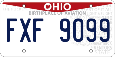 OH license plate FXF9099