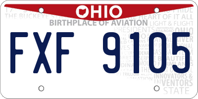 OH license plate FXF9105