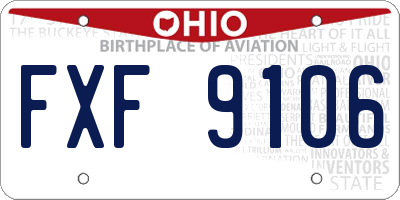 OH license plate FXF9106